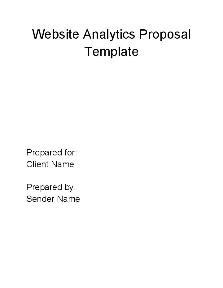 Manage Website Analytics Proposal