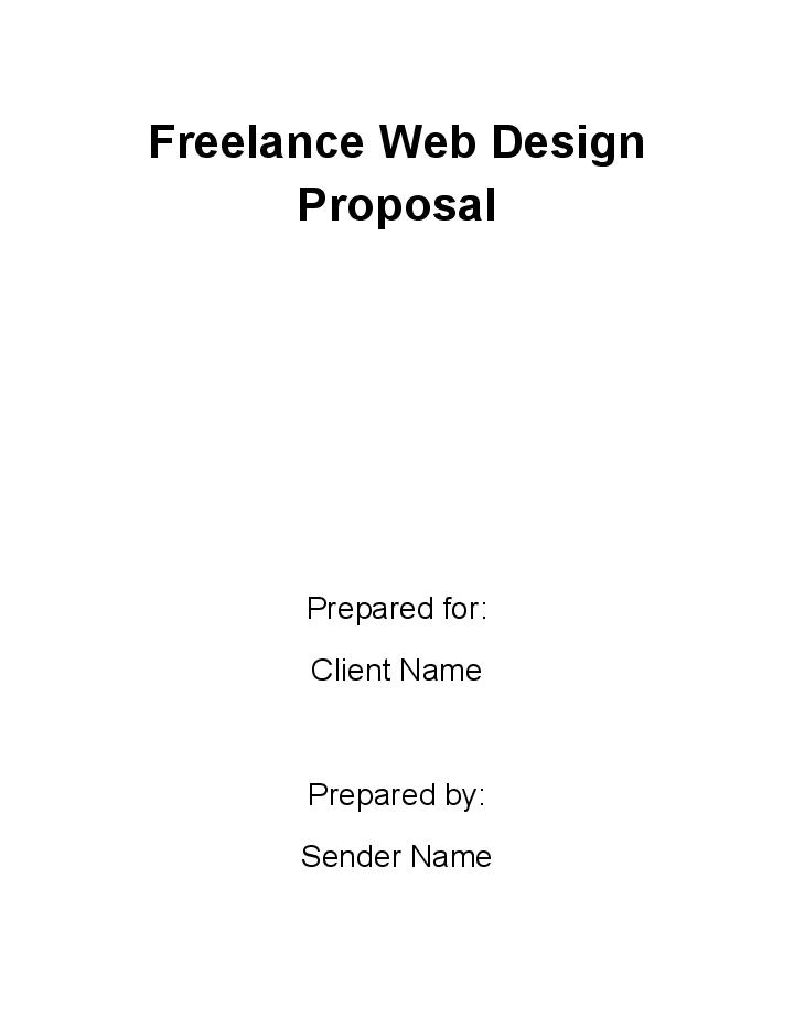 Arrange Freelance Web Design Proposal in Netsuite