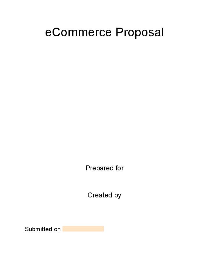 Pre-fill Ecommerce Proposal from Microsoft Dynamics