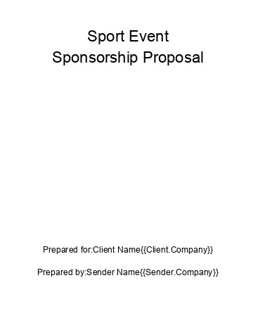 Update Sports Event Sponsorship Proposal from Salesforce