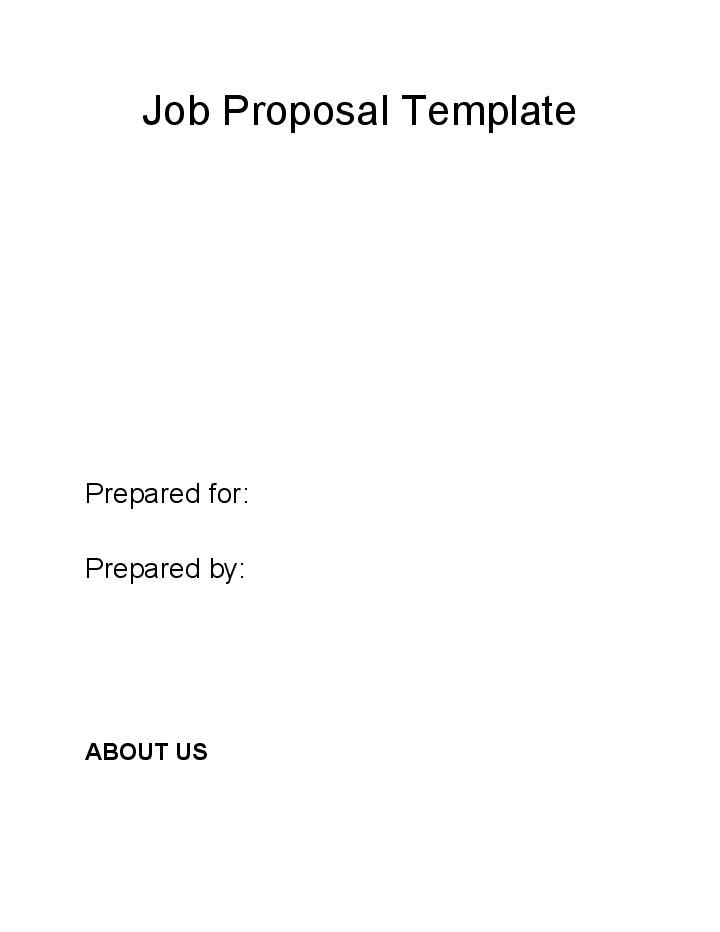 Export Job Proposal to Salesforce