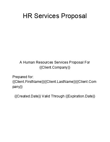 Automate Hr Services Proposal in Salesforce
