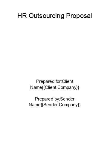 Synchronize Hr Outsourcing Proposal