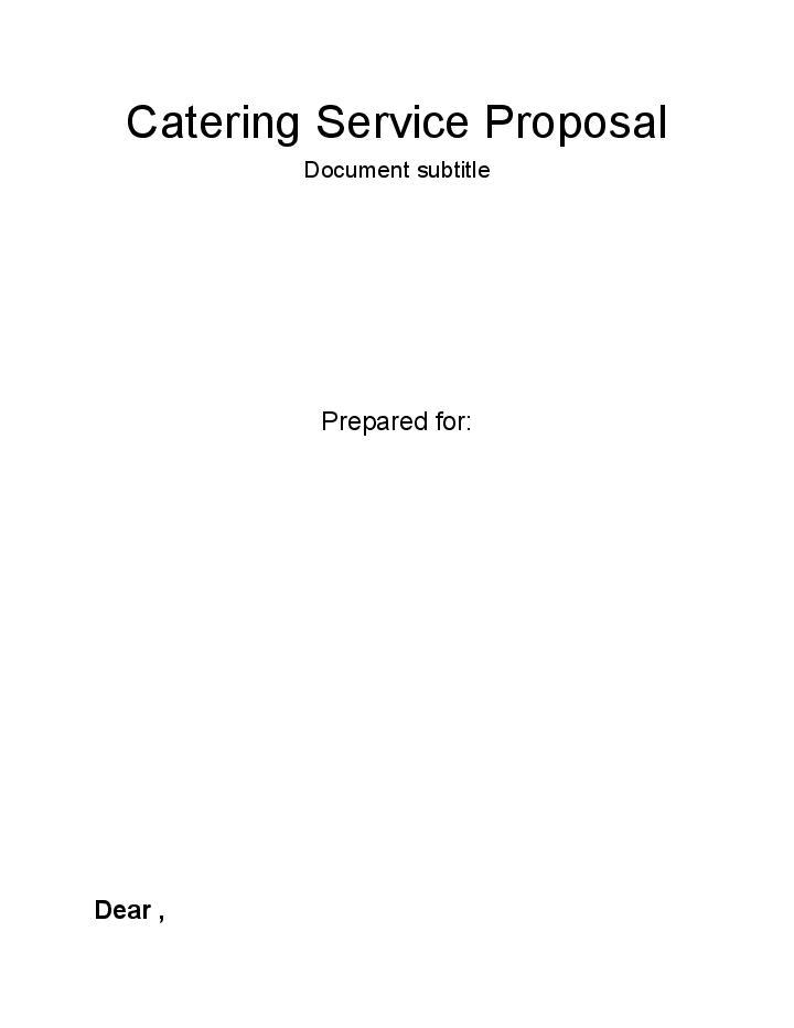 Manage Catering Service Proposal
