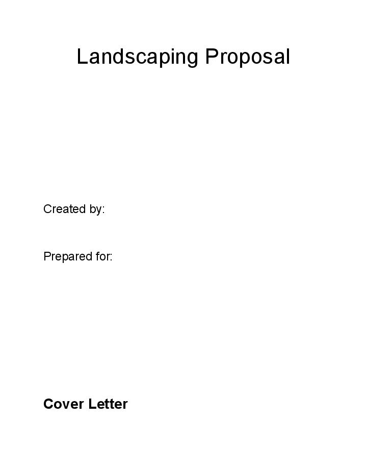 Pre-fill Landscaping Proposal from Microsoft Dynamics