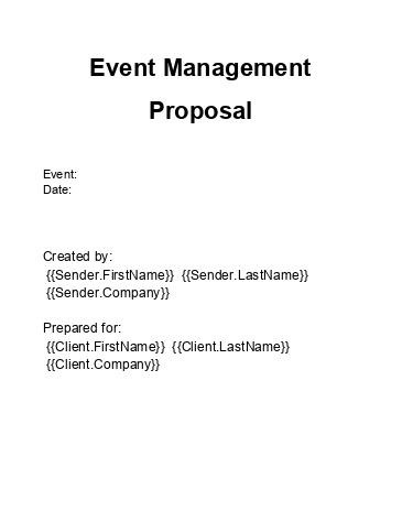 Automate Event Management Proposal