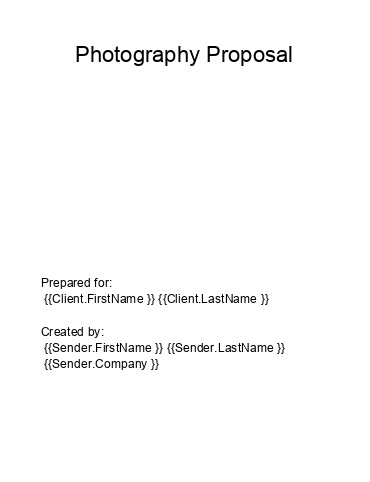 Export Photography Proposal to Salesforce