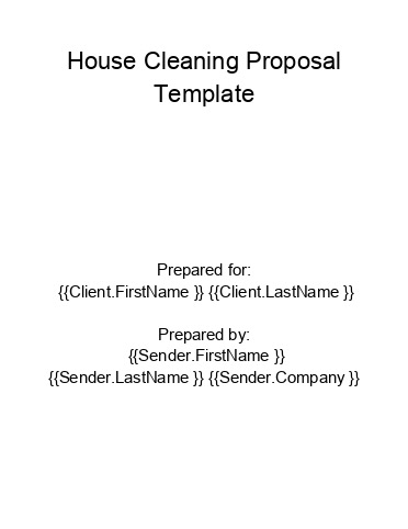 Extract House Cleaning Proposal from Netsuite