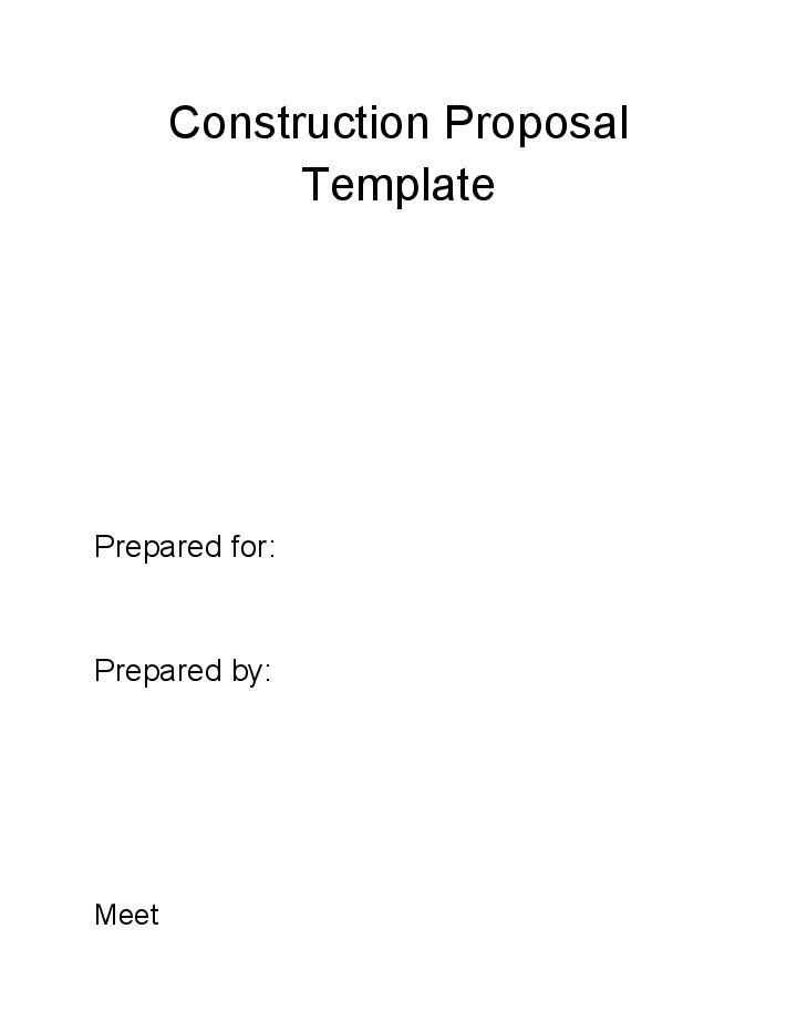 Pre-fill Construction Proposal
