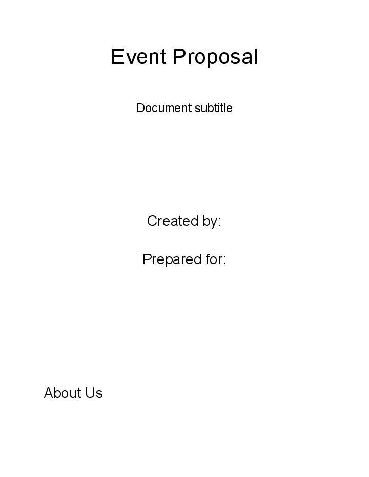 Pre-fill Event Proposal