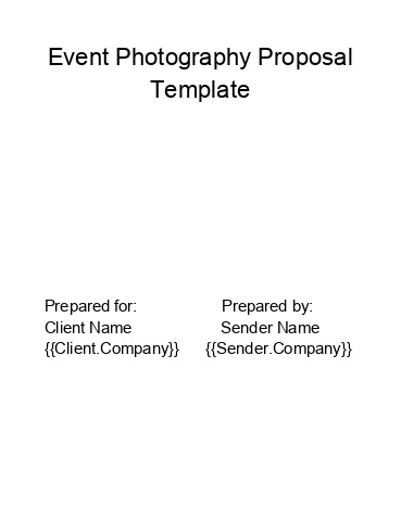 Extract Event Photography Proposal from Salesforce