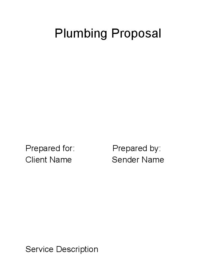 Pre-fill Plumbing Proposal from Netsuite