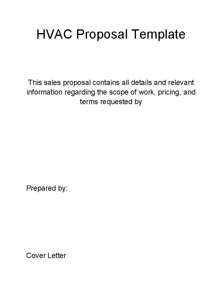 Export Hvac Proposal to Netsuite