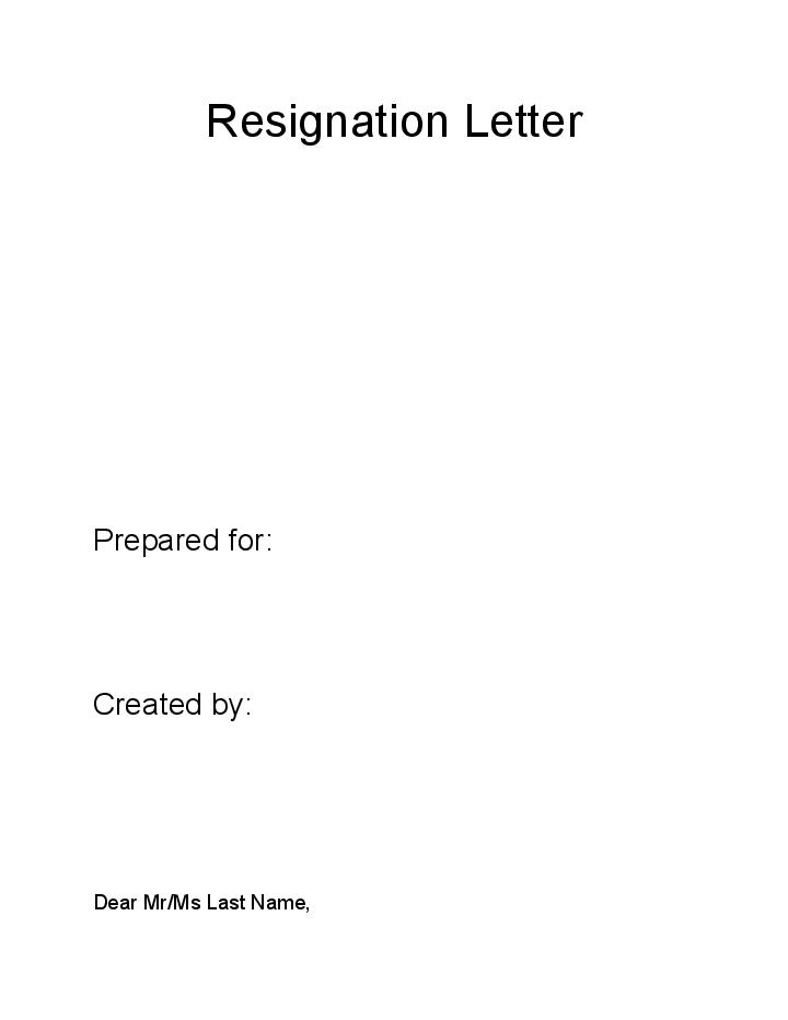 Pre-fill Resignation Letter from Salesforce