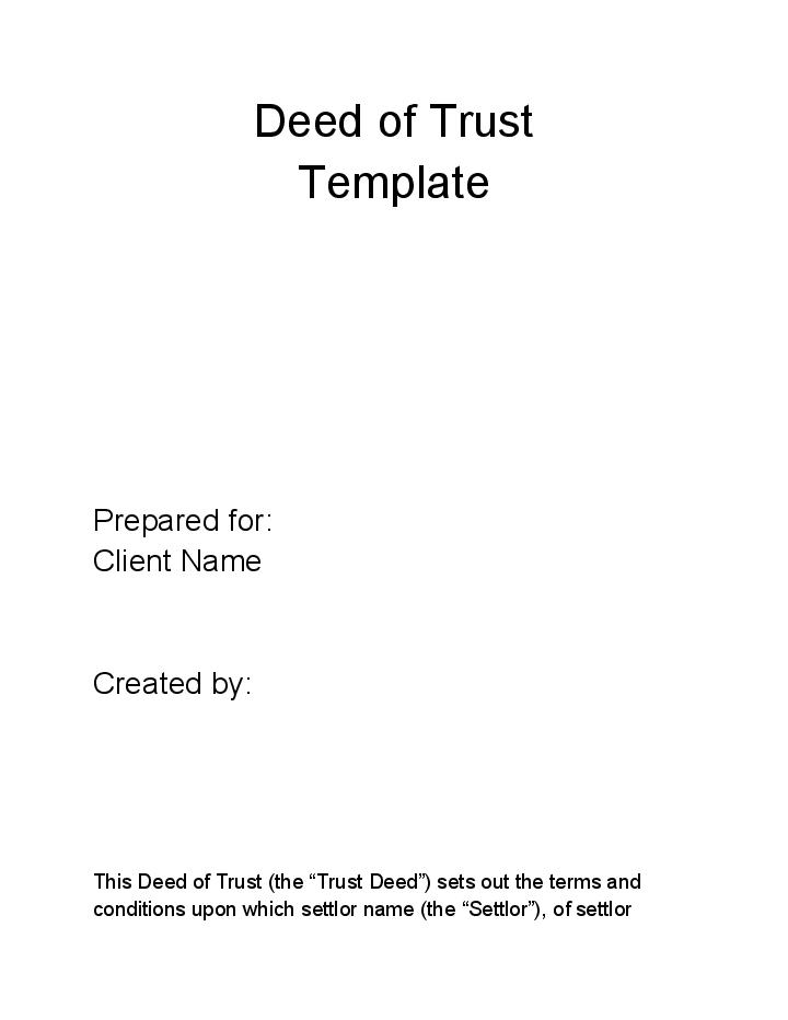 Manage Deed Of Trust in Netsuite