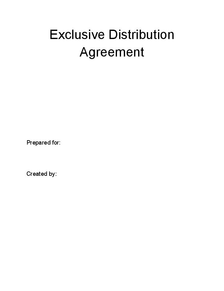 Export Exclusive Distribution Agreement