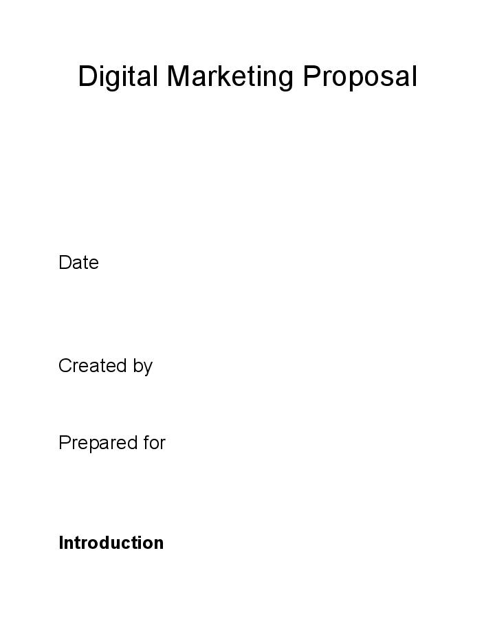 Update Digital Marketing Proposal from Microsoft Dynamics