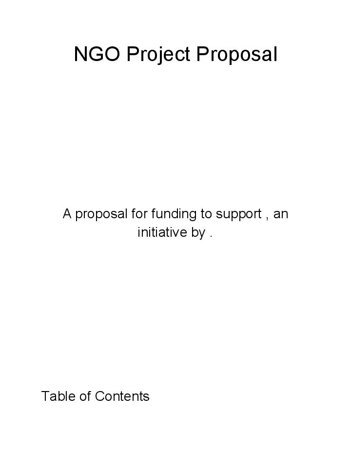 Incorporate Ngo Project Proposal in Netsuite