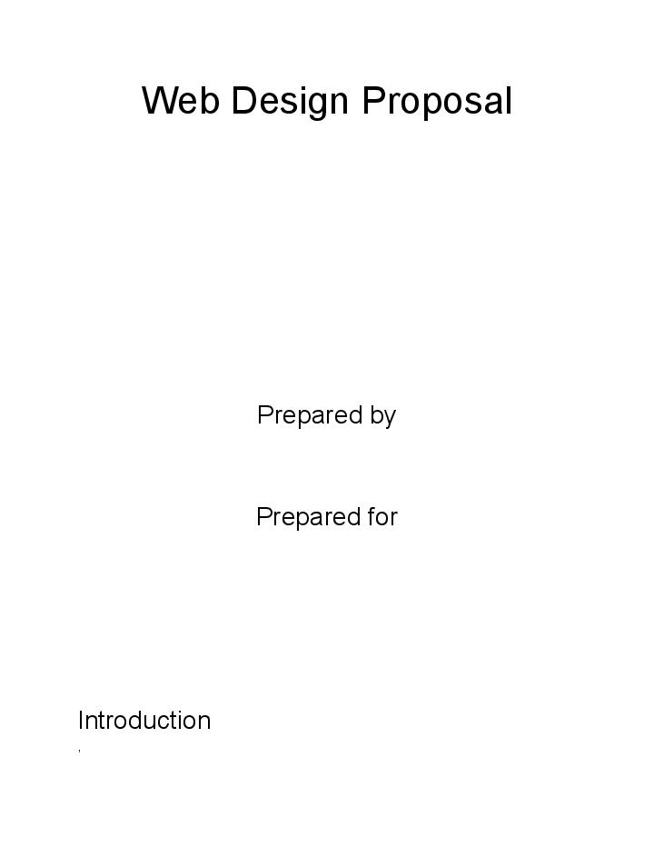 Arrange Web Design Proposal in Netsuite