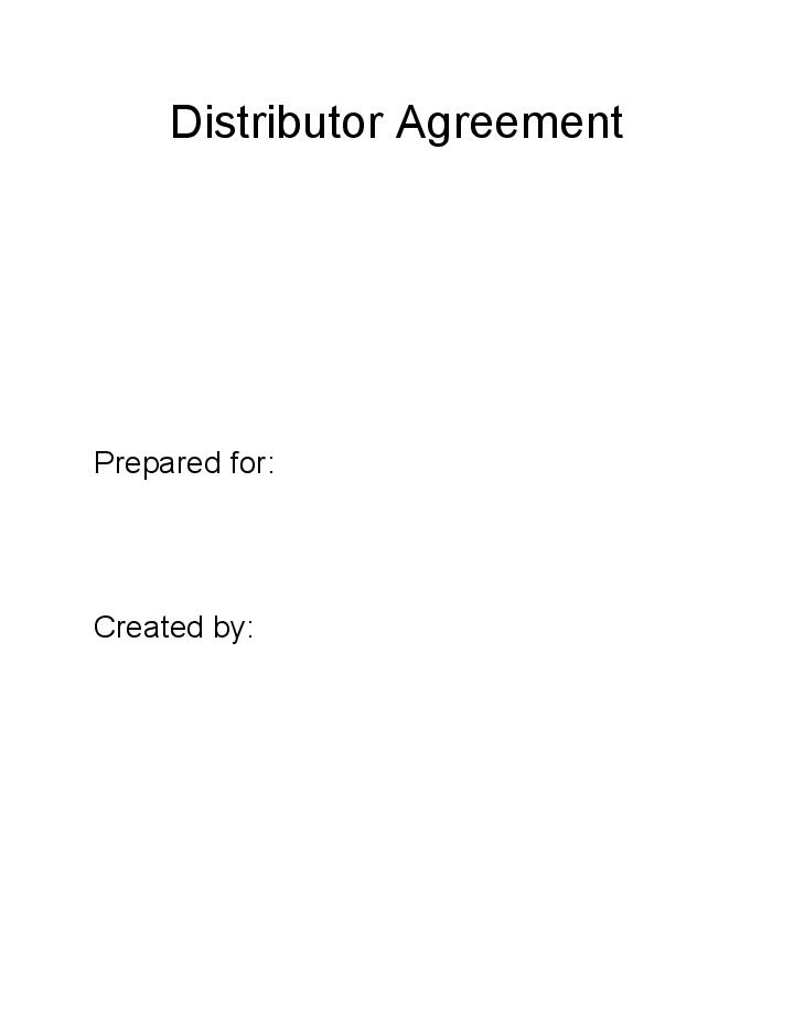 Synchronize Distributor Agreement