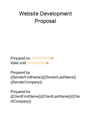 Pre-fill Website Development Proposal