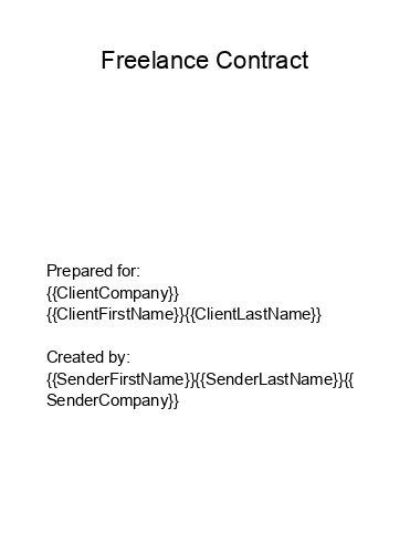 Pre-fill Freelance Contract from Netsuite