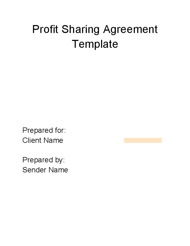 Update Profit Sharing Agreement from Salesforce