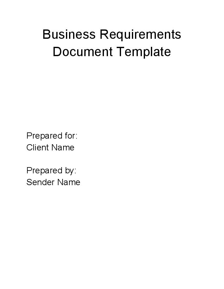 Arrange Business Requirements Document in Salesforce