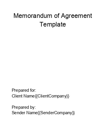 Arrange Memorandum Of Agreement in Salesforce