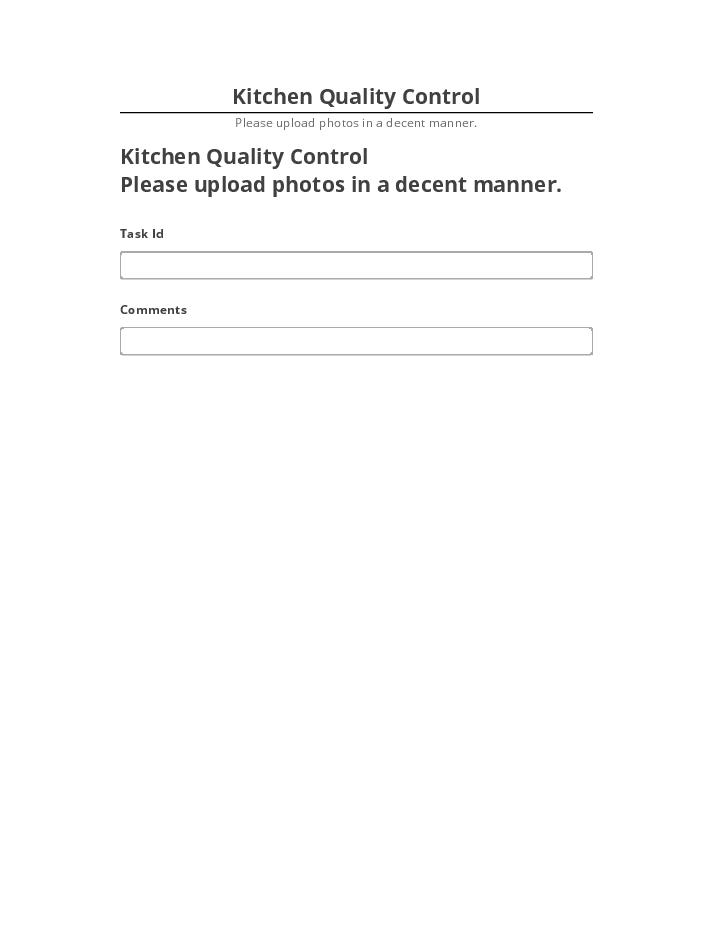 Pre-fill Kitchen Quality Control Netsuite