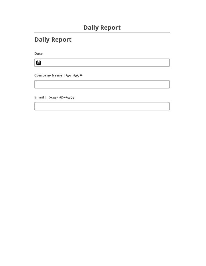 Integrate Daily Report Salesforce