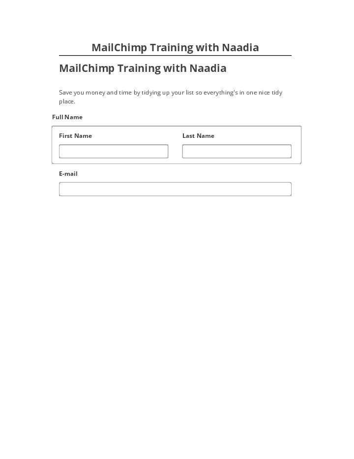 Pre-fill MailChimp Training with Naadia Microsoft Dynamics