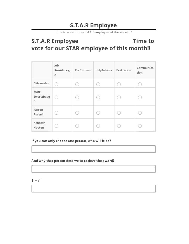Arrange S.T.A.R Employee Netsuite