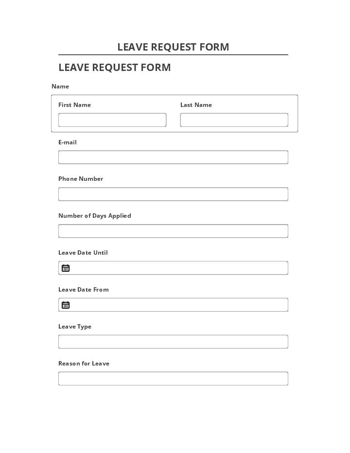 Archive LEAVE REQUEST FORM Salesforce
