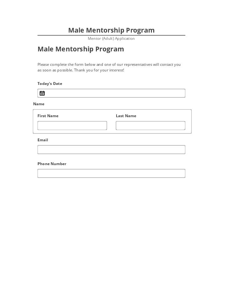Arrange Male Mentorship Program