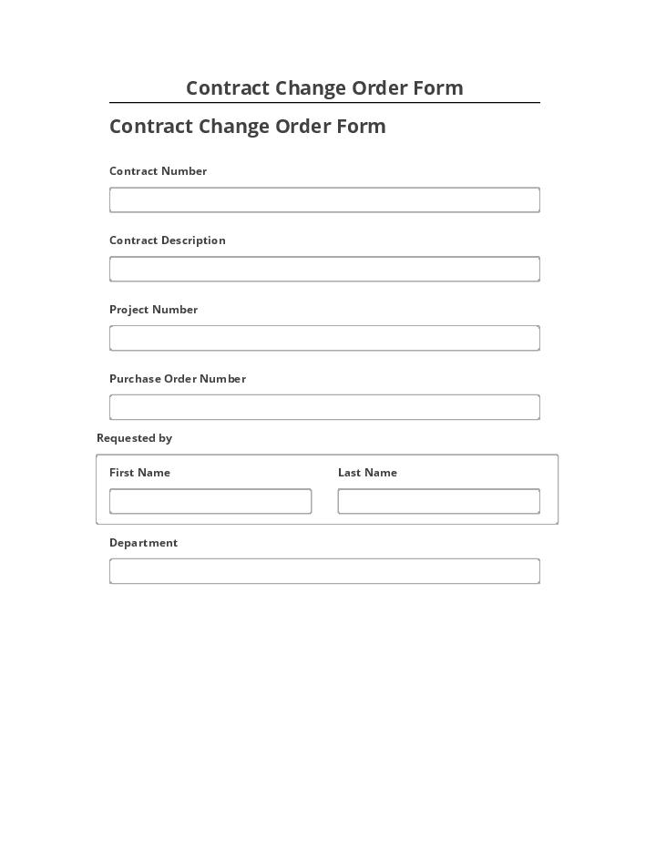 Integrate Contract Change Order Form Salesforce