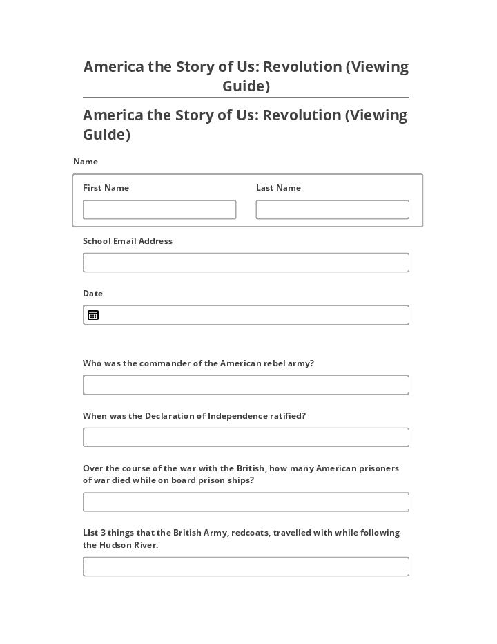 Pre-fill America the Story of Us: Revolution (Viewing Guide) Netsuite