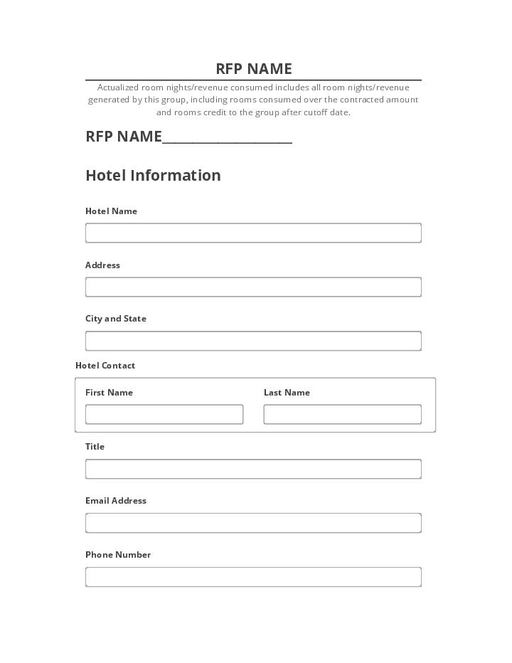 Integrate RFP NAME Salesforce