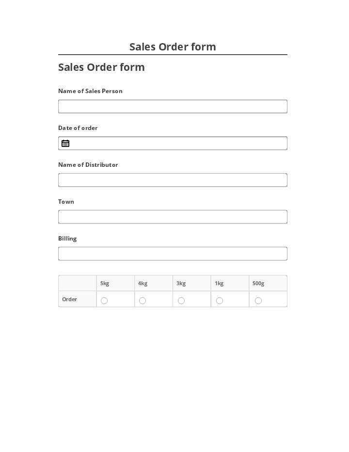 Integrate Sales Order form Microsoft Dynamics