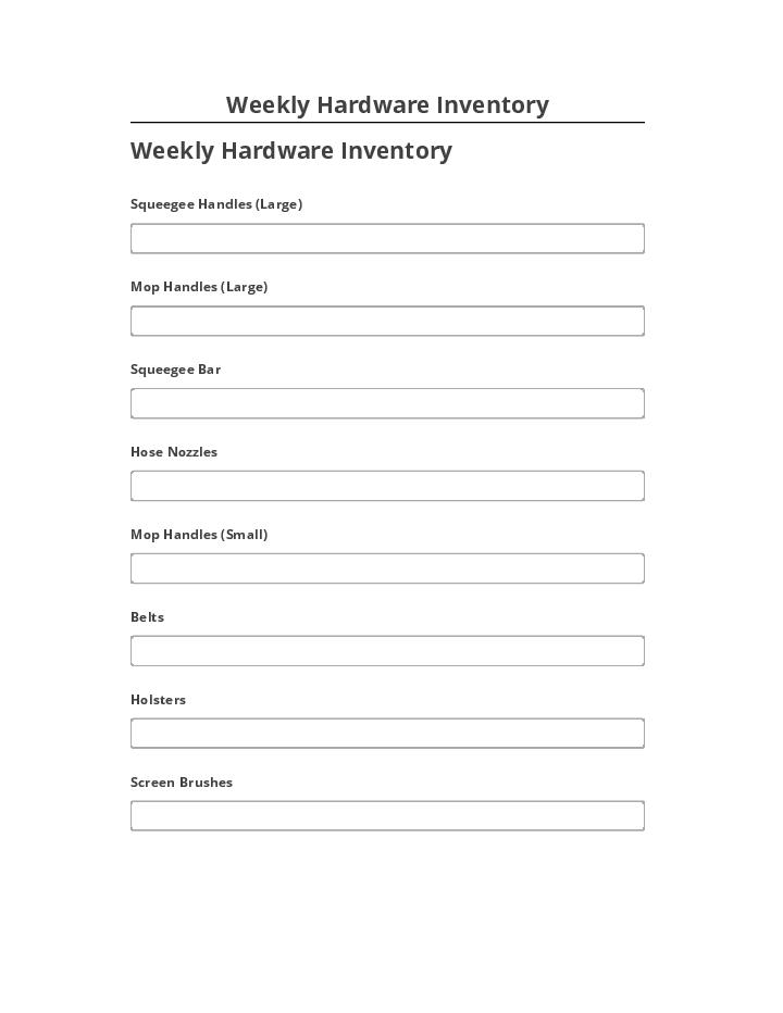 Pre-fill Weekly Hardware Inventory Microsoft Dynamics