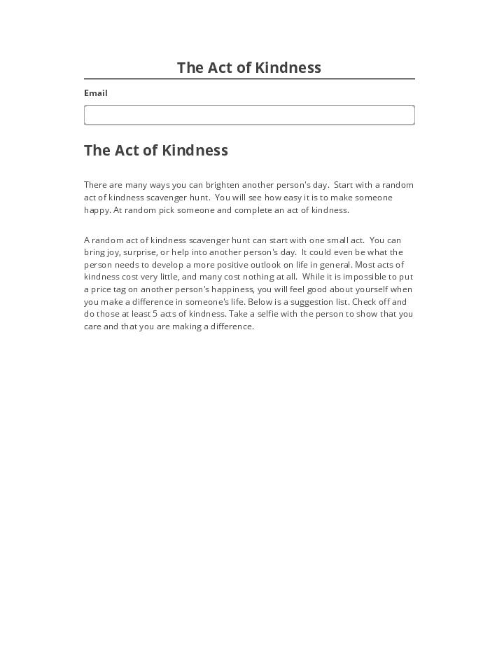 Update The Act of Kindness Netsuite
