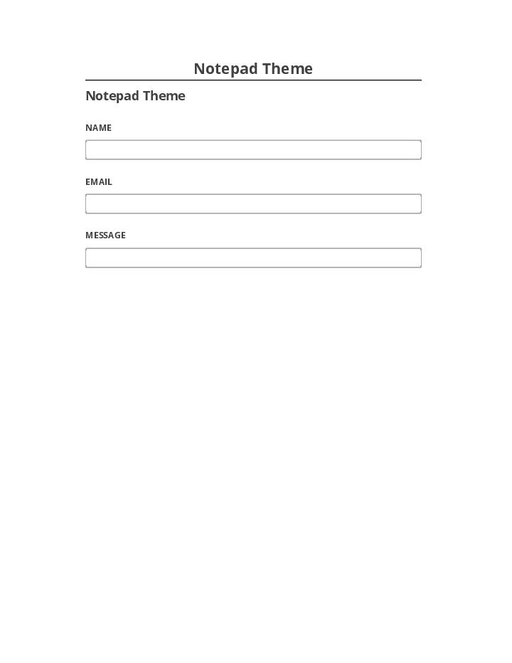 Export Notepad Theme Netsuite