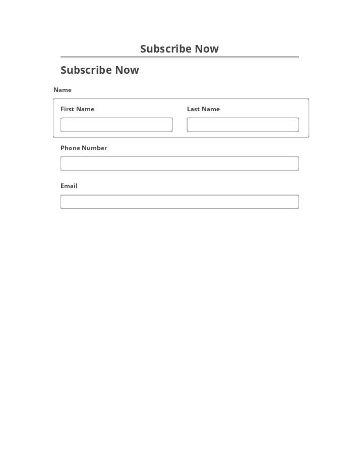 Pre-fill Subscribe Now Netsuite