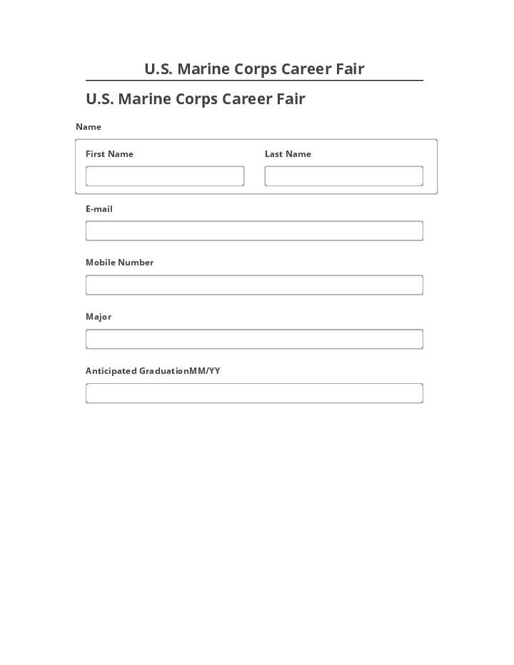 Pre-fill U.S. Marine Corps Career Fair Salesforce