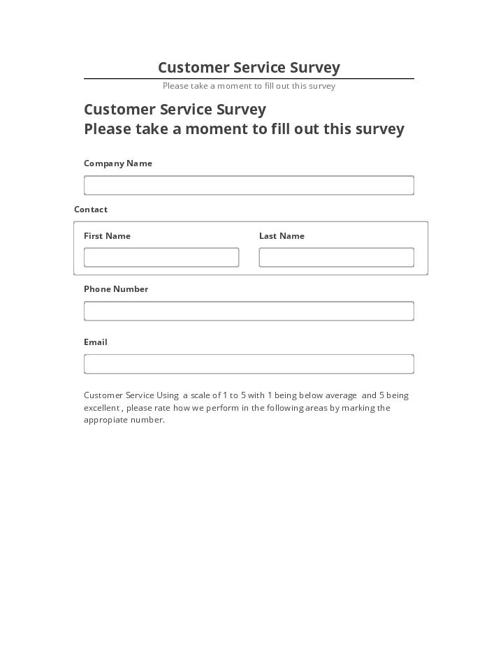 Pre-fill Customer Service Survey Netsuite