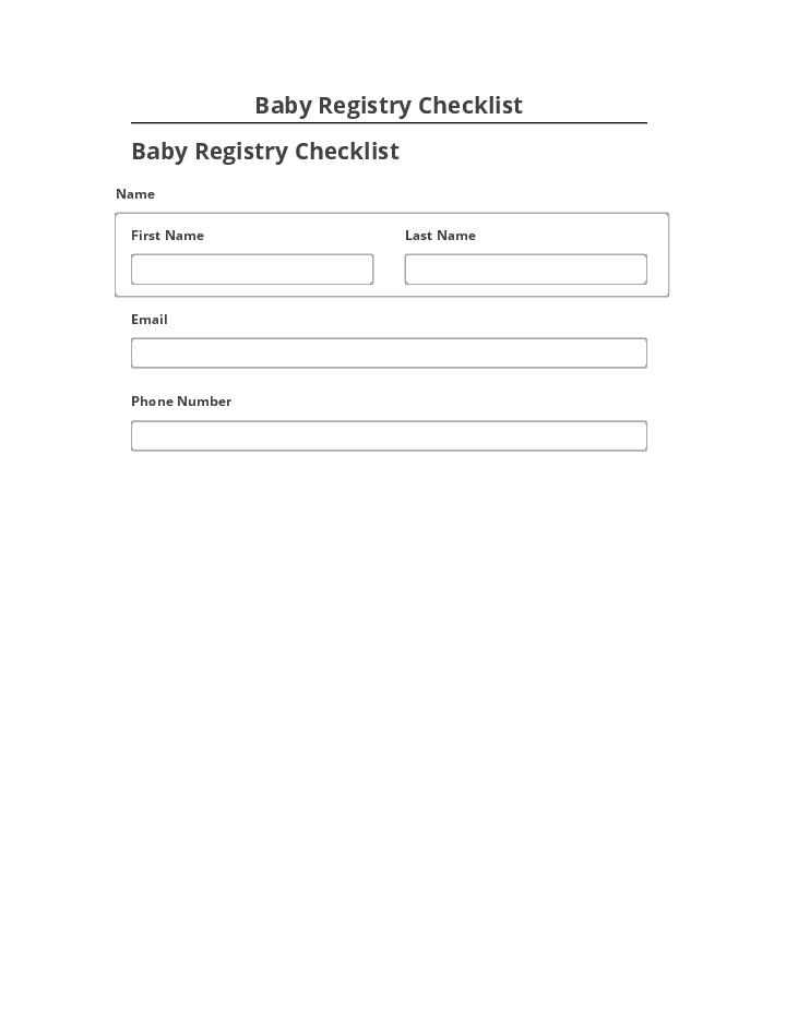 Incorporate Baby Registry Checklist Salesforce