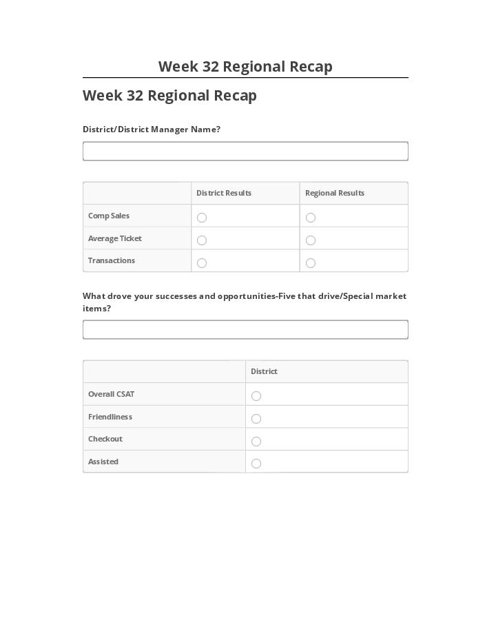 Archive Week 32 Regional Recap