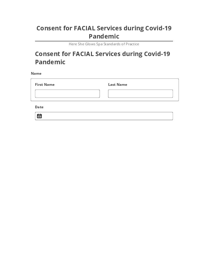 Export Consent for FACIAL Services during Covid-19 Pandemic Salesforce