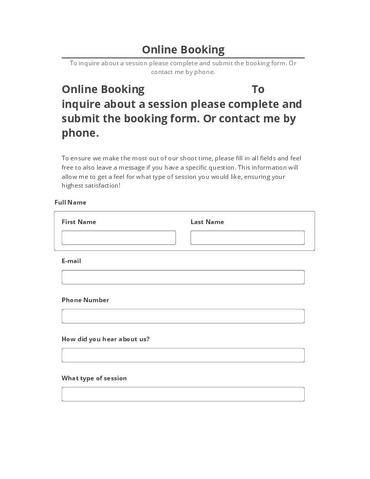 Incorporate Online Booking Salesforce
