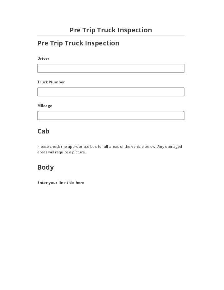 Synchronize Pre Trip Truck Inspection Salesforce